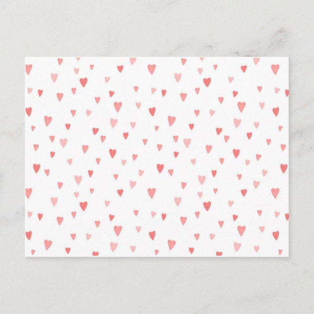 POSTAL CORAZONES DE PASIÓN ROSA (Anverso)
