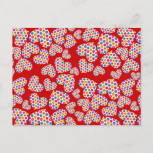Postal Corazones de potencia de flor