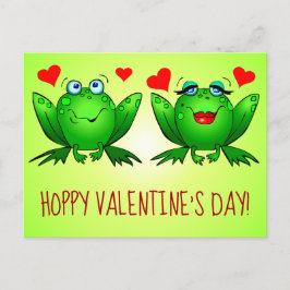Postal Corazones de ranas Personalizados amordazadas Día 