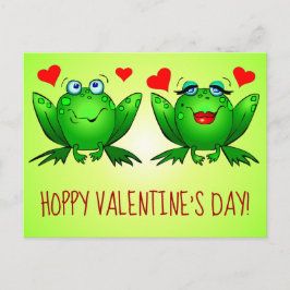 Postal Corazones de ranas Personalizados amordazadas Día 
