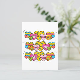 Postal Corazones de San Valentín