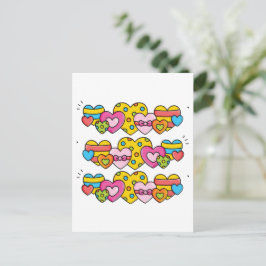 Postal Corazones de San Valentín