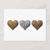 Corazones del estampado de animales