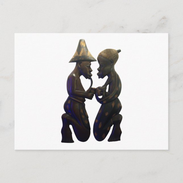 Postal Corazones del Pueblo Africano: Un momento precioso (Anverso)