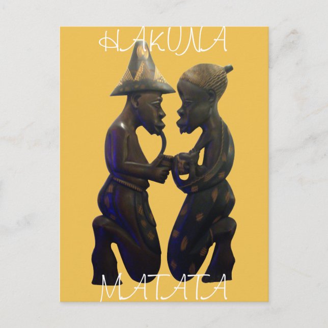 Postal Corazones del Pueblo Africano: Un momento precioso (Anverso)