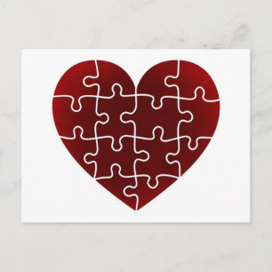Postal Corazones desconcertados