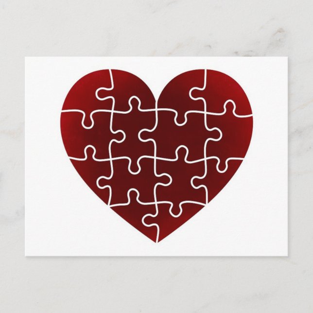 Postal Corazones desconcertados (Anverso)