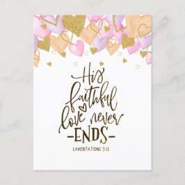 Postal Corazones el día de San Valentín y flores de la Bi