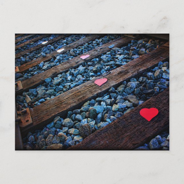 Postal corazones en camino (Anverso)