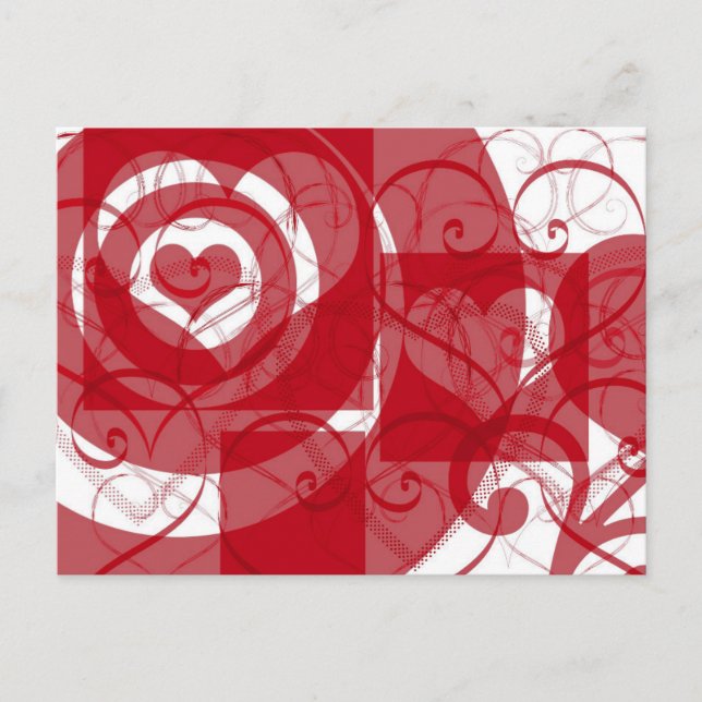 Postal Corazones en el corazón de San Valentín (Anverso)