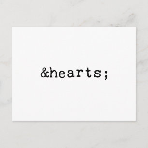 Postal Corazones en HTML