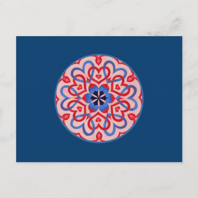 Postal Corazones entrelazados (Anverso)