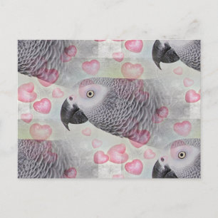 Postal Corazones grises y esponjosos de África