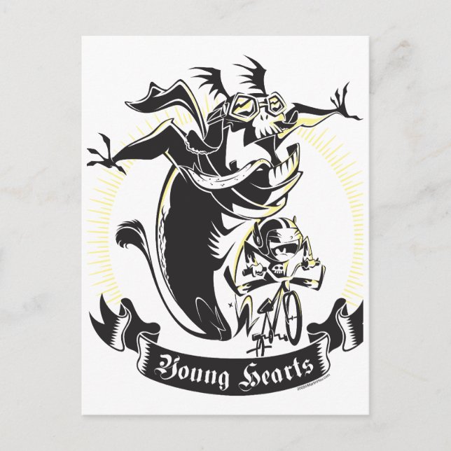 Postal Corazones jóvenes (Anverso)