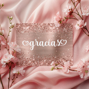 Postal Corazones Lindos Dorado Rosa Brillante Mis Quince 