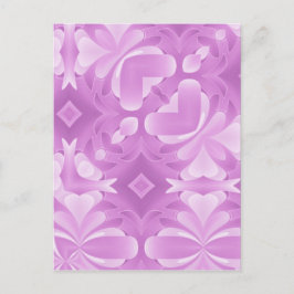 Postal Corazones Morados y Diamantes