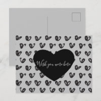 Corazones negras grises