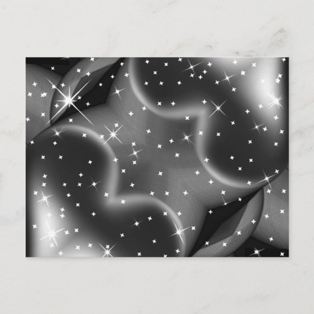 Postal Corazones negros brillantes (Anverso)
