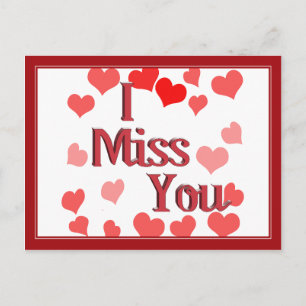 Postal Corazones Pequeños - Te extraño