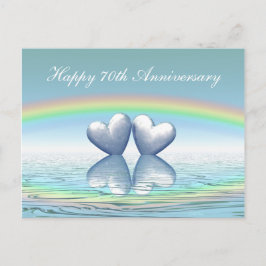 Postal Corazones Platinum de 70 años