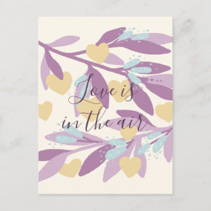 Postal Corazones Ramas El día de San Valentín Flores Amor