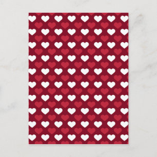 Postal Corazones rojos