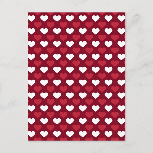 Postal Corazones rojos (Anverso)
