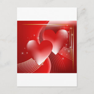 Postal Corazones Rojos