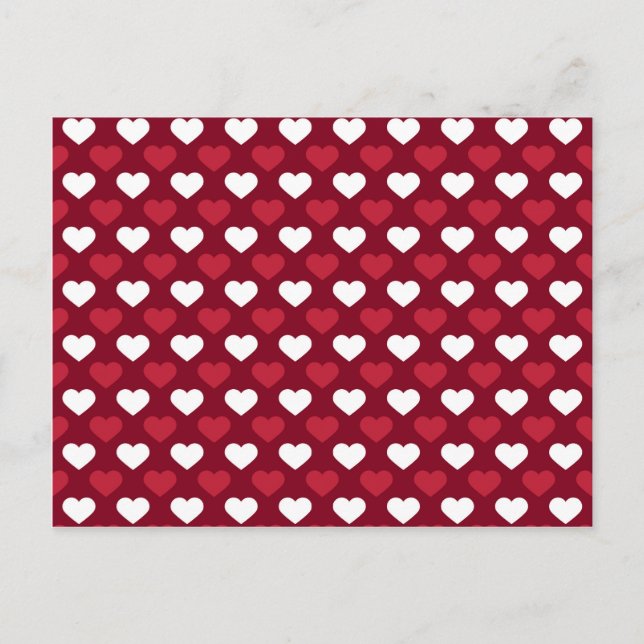 Postal Corazones rojos (Anverso)