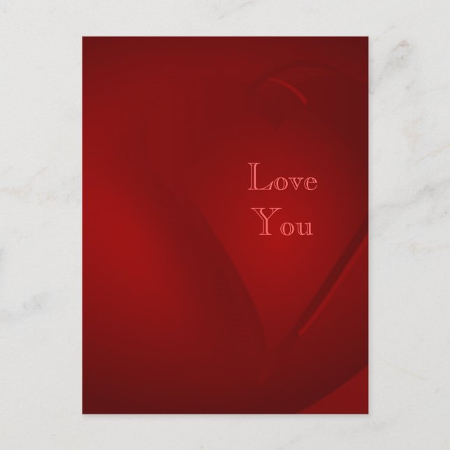 Postal Corazones rojos de sangre (Anverso)