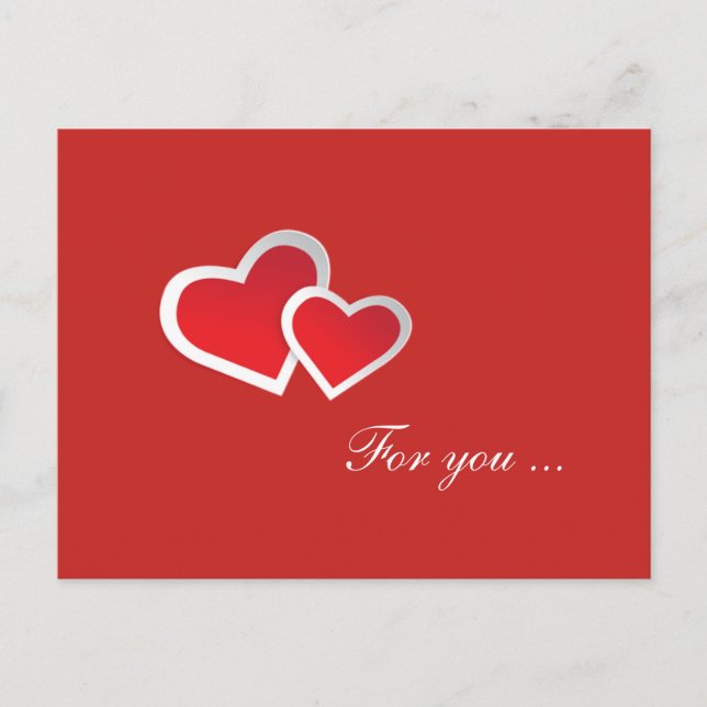 Postal Corazones rojos para ti... Personalizar (Anverso)