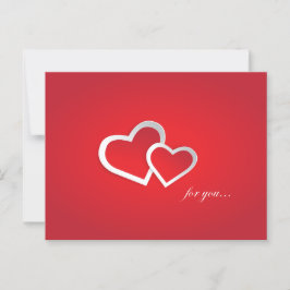 Postal Corazones rojos románticos: para ti diseño de post