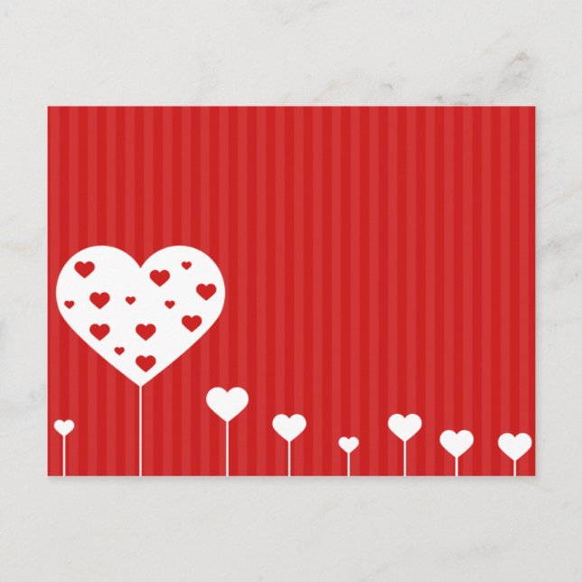 Postal Corazones románticos dulces (Anverso)