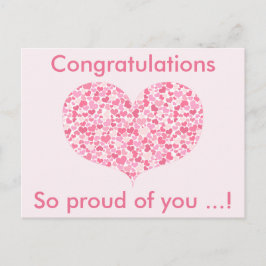 Postal Corazones rosados | Postcarta de felicitaciones