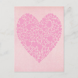 Postal Corazones Rosas