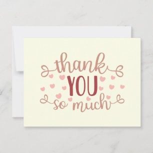 Postal Corazones Rosas Lindos Muchas Gracias  