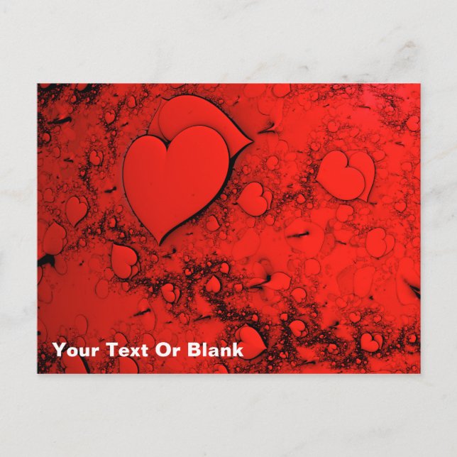 Postal Corazones sensibles (Anverso)