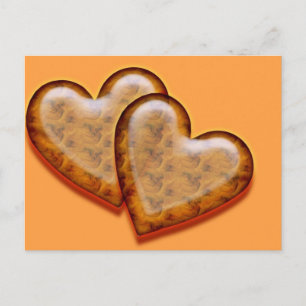 Postal Corazones superpuestas