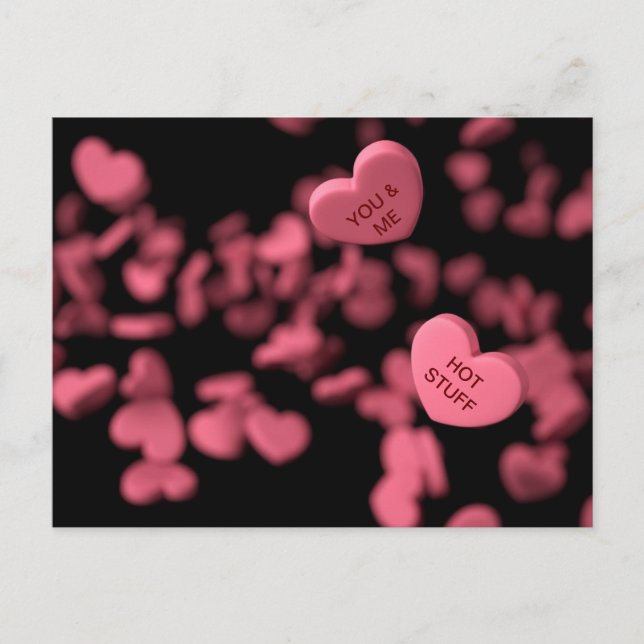 Postal Corazones voladores (Anverso)