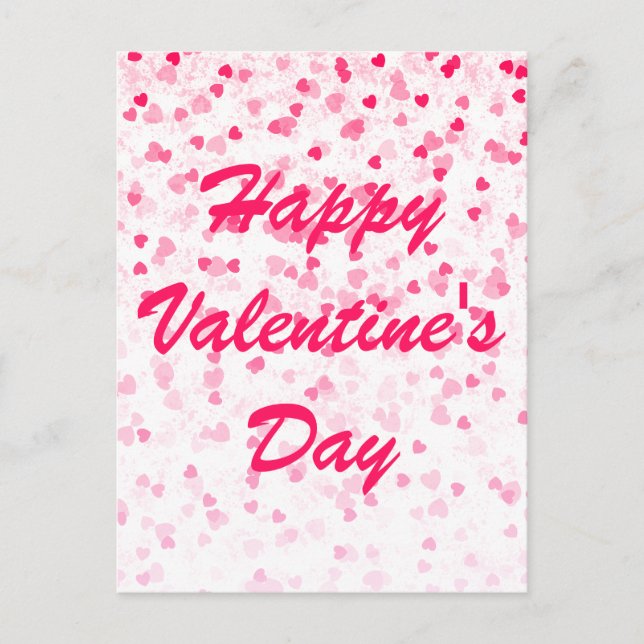 Postal Corazones y amor de San Valentín (Anverso)