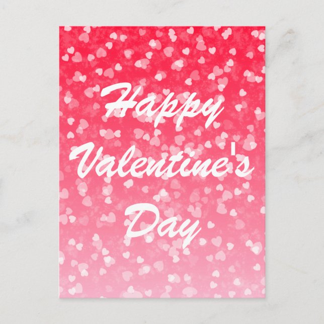 Postal Corazones y amor de San Valentín (Anverso)