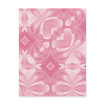 Corazones y Diamantes Abstractos Rosa Suave