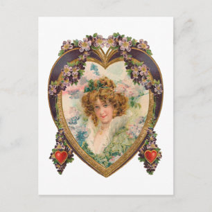 Postal Corazones Y Flores Cariño