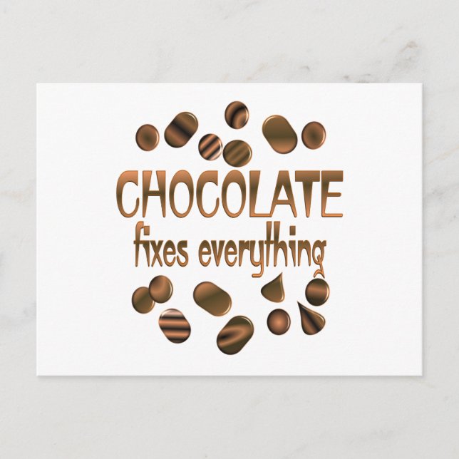 Postal Corchetes de chocolate (Anverso)