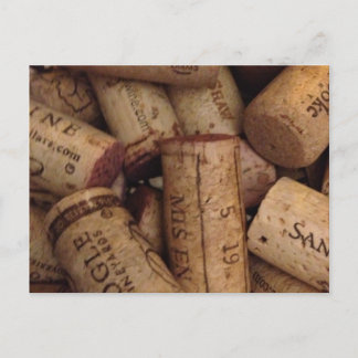 Postal corchos de vino y de champaña