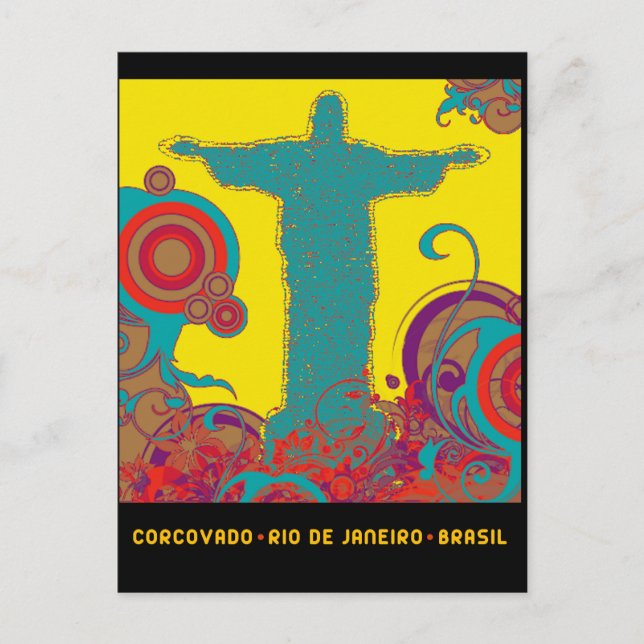 Postal Corcovado Pop Style (Anverso)
