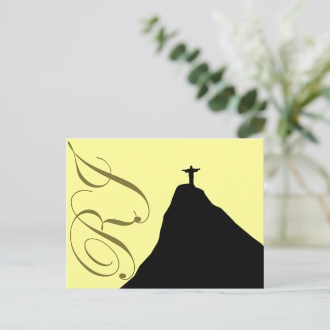 Postal Corcovado - RJ - Brasil (Anverso de pie)