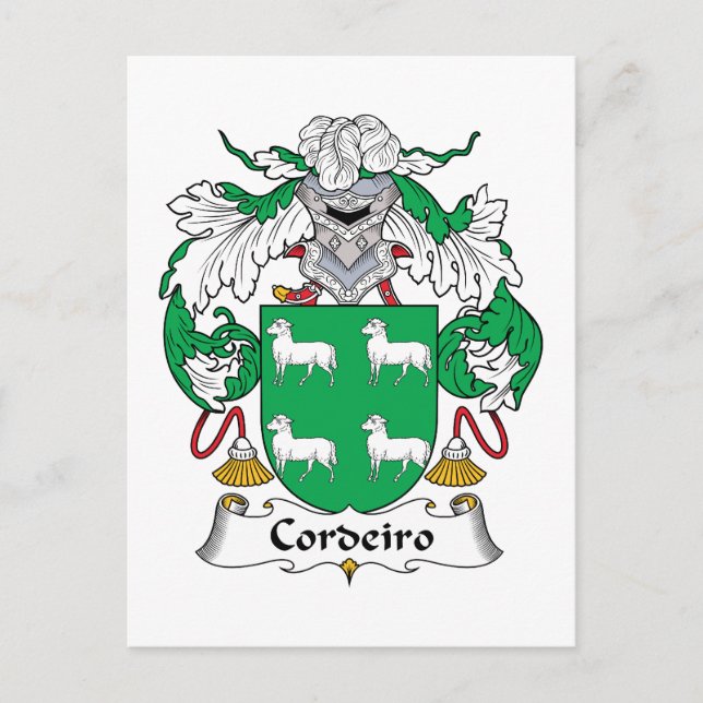 Postal Cordeiro Family Crest (Anverso)