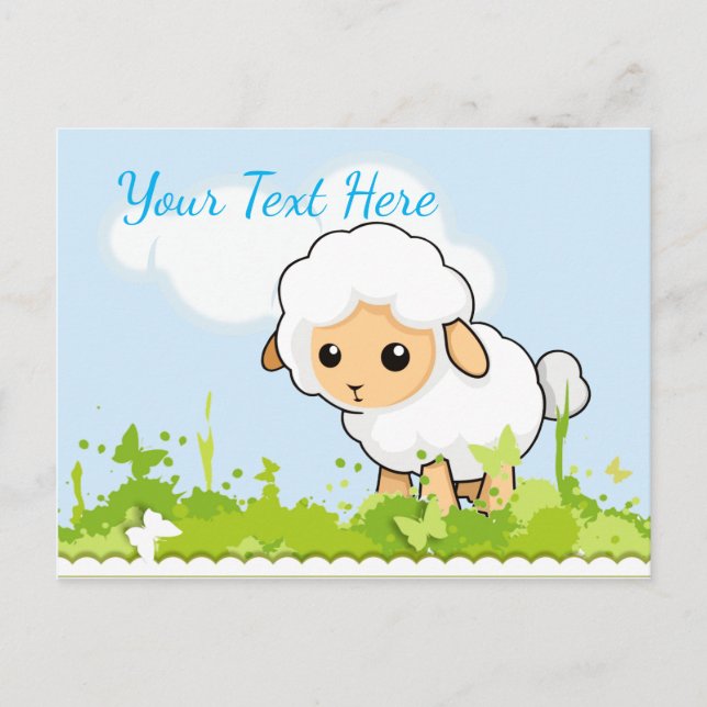 Postal Cordero Pequeño Cutest (Anverso)