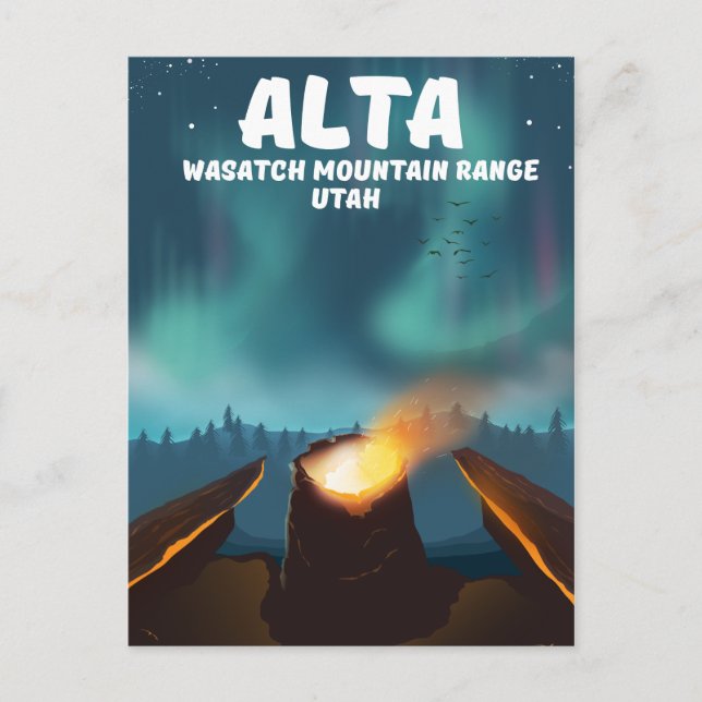Postal Cordillera Alta Wasatch Utah (Anverso)